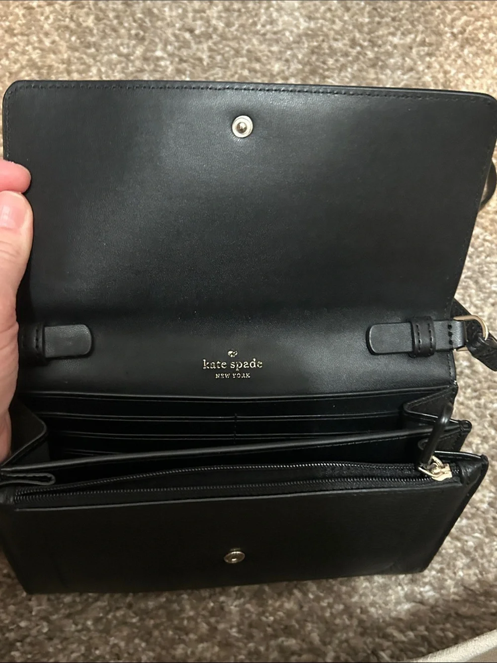 kate spade Black Pebbled Leather Crossbody Bag - Picture 3 of 4